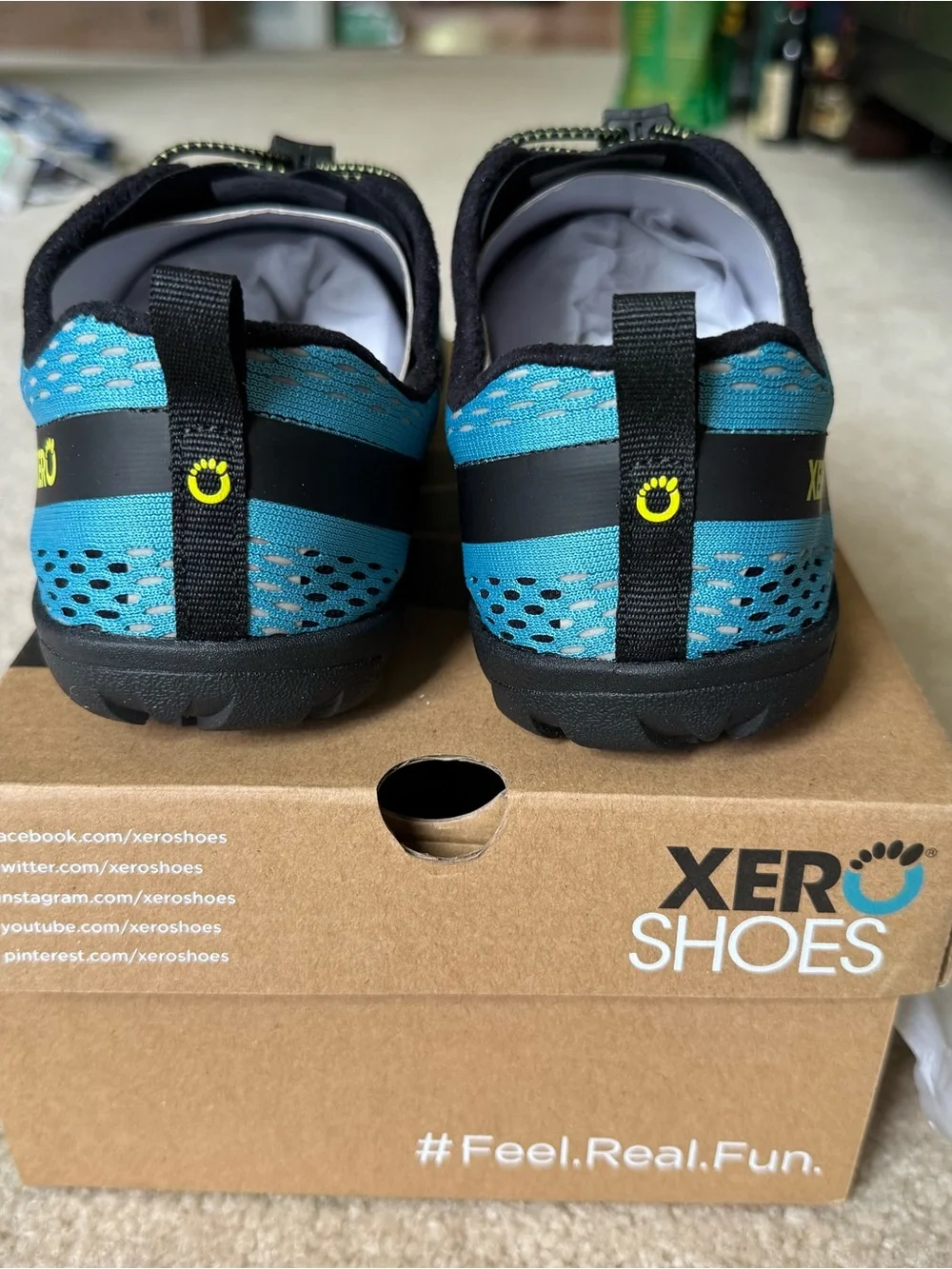 Xero Men’s Aqua X Sport Barefoot Water and Trail Running Shoes in Surf Size 10